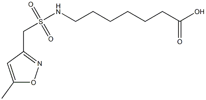 7-{[(5-methyl-1,2-oxazol-3-yl)methane]sulfonamido}heptanoic acid Struktur