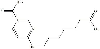 7-{[5-(aminocarbonyl)pyridin-2-yl]amino}heptanoic acid,,结构式