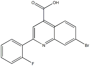 7-bromo-2-(2-fluorophenyl)quinoline-4-carboxylic acid Struktur