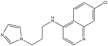 7-chloro-N-[3-(1H-imidazol-1-yl)propyl]quinolin-4-amine,,结构式