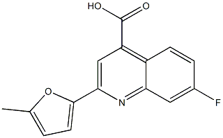 7-fluoro-2-(5-methylfuran-2-yl)quinoline-4-carboxylic acid Structure