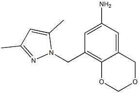 8-[(3,5-dimethyl-1H-pyrazol-1-yl)methyl]-2,4-dihydro-1,3-benzodioxin-6-amine|