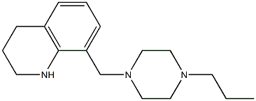 8-[(4-propylpiperazin-1-yl)methyl]-1,2,3,4-tetrahydroquinoline 结构式