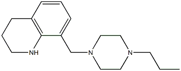 8-[(4-propylpiperazin-1-yl)methyl]-1,2,3,4-tetrahydroquinoline 化学構造式