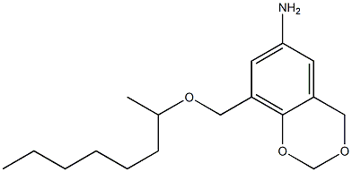 8-[(octan-2-yloxy)methyl]-2,4-dihydro-1,3-benzodioxin-6-amine 结构式