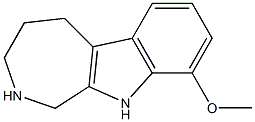 9-methoxy-1H,2H,3H,4H,5H,10H-azepino[3,4-b]indole 化学構造式