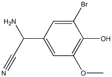 amino(3-bromo-4-hydroxy-5-methoxyphenyl)acetonitrile 结构式