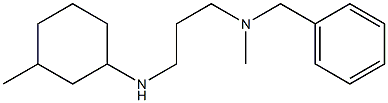 benzyl(methyl){3-[(3-methylcyclohexyl)amino]propyl}amine 化学構造式