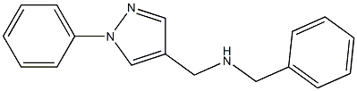 benzyl[(1-phenyl-1H-pyrazol-4-yl)methyl]amine,,结构式