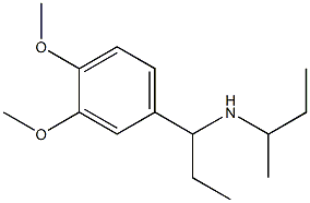 butan-2-yl[1-(3,4-dimethoxyphenyl)propyl]amine 化学構造式