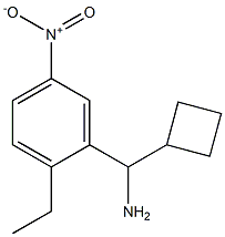 cyclobutyl(2-ethyl-5-nitrophenyl)methanamine,,结构式