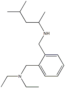 diethyl[(2-{[(4-methylpentan-2-yl)amino]methyl}phenyl)methyl]amine 化学構造式