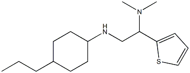 dimethyl({2-[(4-propylcyclohexyl)amino]-1-(thiophen-2-yl)ethyl})amine,,结构式