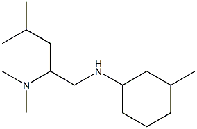 dimethyl({4-methyl-1-[(3-methylcyclohexyl)amino]pentan-2-yl})amine,,结构式