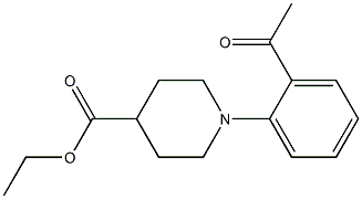 ethyl 1-(2-acetylphenyl)piperidine-4-carboxylate,,结构式