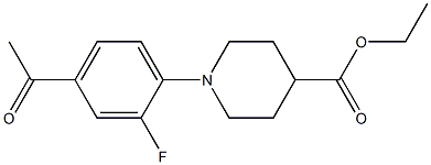 ethyl 1-(4-acetyl-2-fluorophenyl)piperidine-4-carboxylate,,结构式