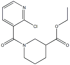 ethyl 1-[(2-chloropyridin-3-yl)carbonyl]piperidine-3-carboxylate,,结构式