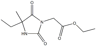 ethyl 2-(4-ethyl-4-methyl-2,5-dioxoimidazolidin-1-yl)acetate 化学構造式
