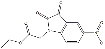 ethyl 2-(5-nitro-2,3-dioxo-2,3-dihydro-1H-indol-1-yl)acetate Struktur