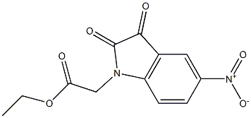 ethyl 2-(5-nitro-2,3-dioxo-2,3-dihydro-1H-indol-1-yl)acetate 结构式