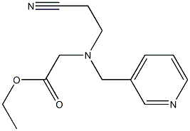 ethyl 2-[(2-cyanoethyl)(pyridin-3-ylmethyl)amino]acetate 结构式