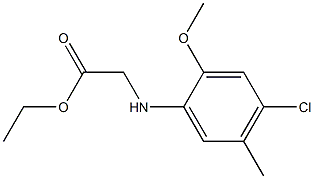 ethyl 2-[(4-chloro-2-methoxy-5-methylphenyl)amino]acetate,,结构式
