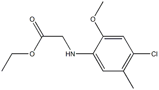 ethyl 2-[(4-chloro-2-methoxy-5-methylphenyl)amino]acetate Struktur