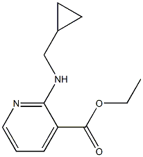 ethyl 2-[(cyclopropylmethyl)amino]pyridine-3-carboxylate 化学構造式