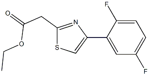 ethyl 2-[4-(2,5-difluorophenyl)-1,3-thiazol-2-yl]acetate Struktur