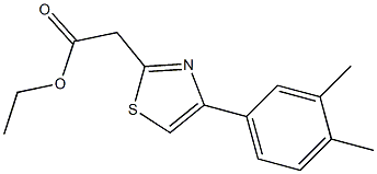 ethyl 2-[4-(3,4-dimethylphenyl)-1,3-thiazol-2-yl]acetate Structure