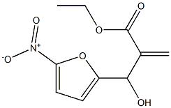 ethyl 2-[hydroxy(5-nitrofuran-2-yl)methyl]prop-2-enoate 化学構造式