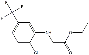 ethyl 2-{[2-chloro-5-(trifluoromethyl)phenyl]amino}acetate 化学構造式