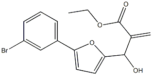 ethyl 2-{[5-(3-bromophenyl)furan-2-yl](hydroxy)methyl}prop-2-enoate,,结构式
