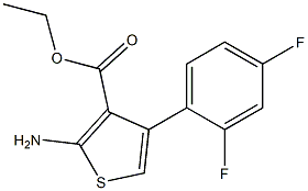 ethyl 2-amino-4-(2,4-difluorophenyl)thiophene-3-carboxylate Structure