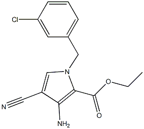  ethyl 3-amino-1-[(3-chlorophenyl)methyl]-4-cyano-1H-pyrrole-2-carboxylate