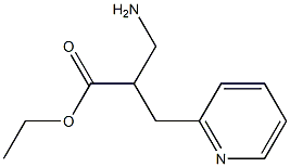 ethyl 3-amino-2-(pyridin-2-ylmethyl)propanoate 化学構造式
