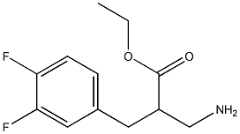 ethyl 3-amino-2-[(3,4-difluorophenyl)methyl]propanoate 结构式