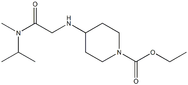 ethyl 4-({[methyl(propan-2-yl)carbamoyl]methyl}amino)piperidine-1-carboxylate Struktur
