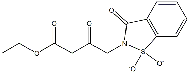 ethyl 4-(1,1-dioxido-3-oxo-1,2-benzisothiazol-2(3H)-yl)-3-oxobutanoate Struktur