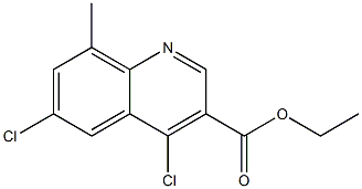 ethyl 4,6-dichloro-8-methylquinoline-3-carboxylate Struktur