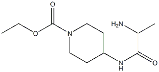 ethyl 4-[(2-aminopropanoyl)amino]piperidine-1-carboxylate 化学構造式