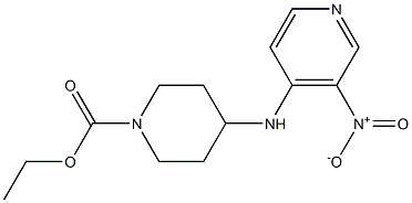 ethyl 4-[(3-nitropyridin-4-yl)amino]piperidine-1-carboxylate 化学構造式