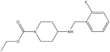 ethyl 4-{[(2-fluorophenyl)methyl]amino}piperidine-1-carboxylate,,结构式