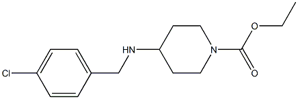 ethyl 4-{[(4-chlorophenyl)methyl]amino}piperidine-1-carboxylate,,结构式