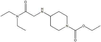 ethyl 4-{[(diethylcarbamoyl)methyl]amino}piperidine-1-carboxylate 化学構造式