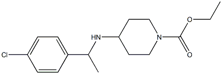 ethyl 4-{[1-(4-chlorophenyl)ethyl]amino}piperidine-1-carboxylate,,结构式