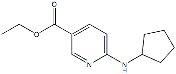 ethyl 6-(cyclopentylamino)pyridine-3-carboxylate,,结构式