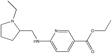 ethyl 6-{[(1-ethylpyrrolidin-2-yl)methyl]amino}pyridine-3-carboxylate 化学構造式