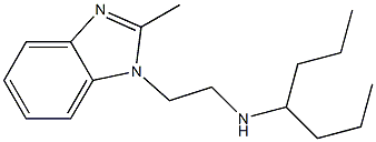 heptan-4-yl[2-(2-methyl-1H-1,3-benzodiazol-1-yl)ethyl]amine 结构式