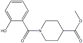 methyl 1-[(2-hydroxyphenyl)carbonyl]piperidine-4-carboxylate Struktur